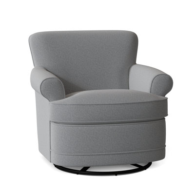 Maxton Cotton Upholstered Swivel Armchair