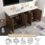 Meuble-lavabo double 72 po Modern