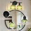 Luminaires de salle de bain modernes 12,2 pouces 3 lumières en noir mat avec abat-jour en verre tulipe vert-1829115037-1837689431-1837689429
