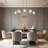 Jenavicia 8 - Light 41"W Shaded Modern Linear Chandelier
