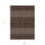 Tapis intérieur tribal lavable taupe et cuivre 9 pi x 12 pi chocolat