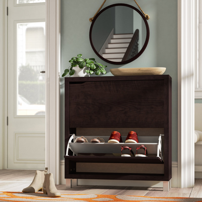 12 Pair Flip Down Shoe Storage