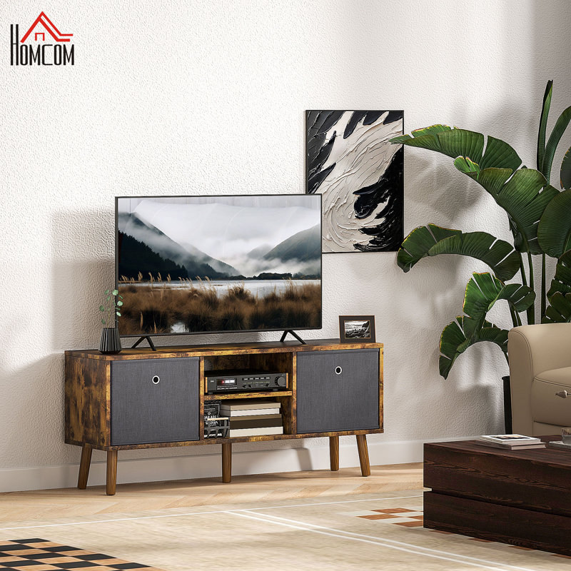 Merrillan Unfinished TV Stand for TVs up to 50", Rustic Brown