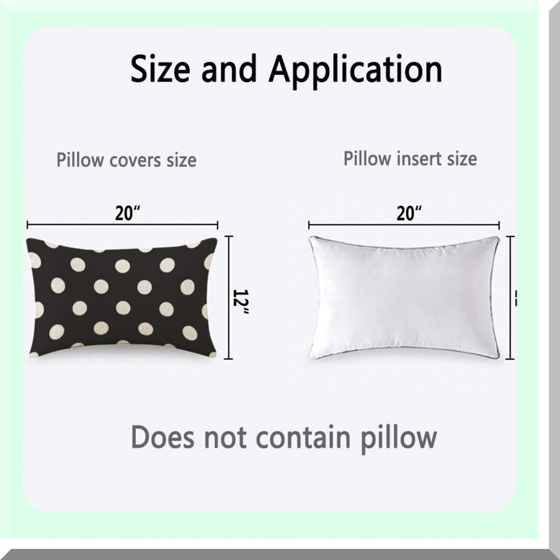 Rustic Polka Dot Throw Pillow Covers - Decorative Cushion Cases for Sofa Couch - Home Decor Accent