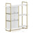 Floating Shelves for Wall with Lights and 6 Hooks