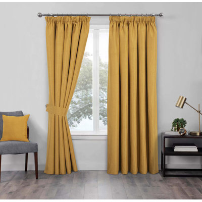 Blackout Pencil Pleat Curtain Pair