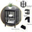 3-Tier Wooden End Table with Side Bars-1490329199