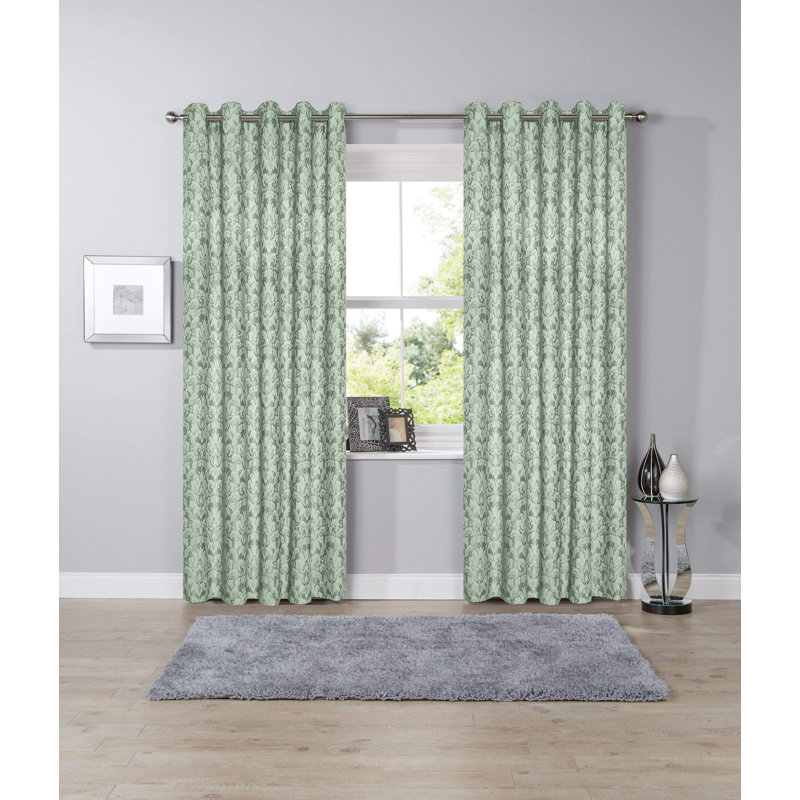 Room Darkening Curtain Panel Pair, Blue, 183cm Width x 167cm Drop