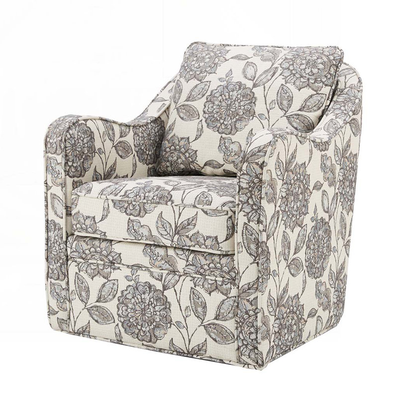 Chaise rembourrée en polyester avec base ronde