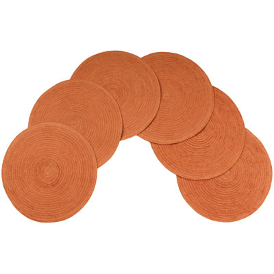 Allegresse 100% Polyester Round Placemat And Coaster Set