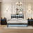 3-Piece Bedroom Set ,Upholstered Platform Bed With A Hydraulic Storage System , LED ,USB Charging And 2 LED Nightstand-1317365390-1334221755