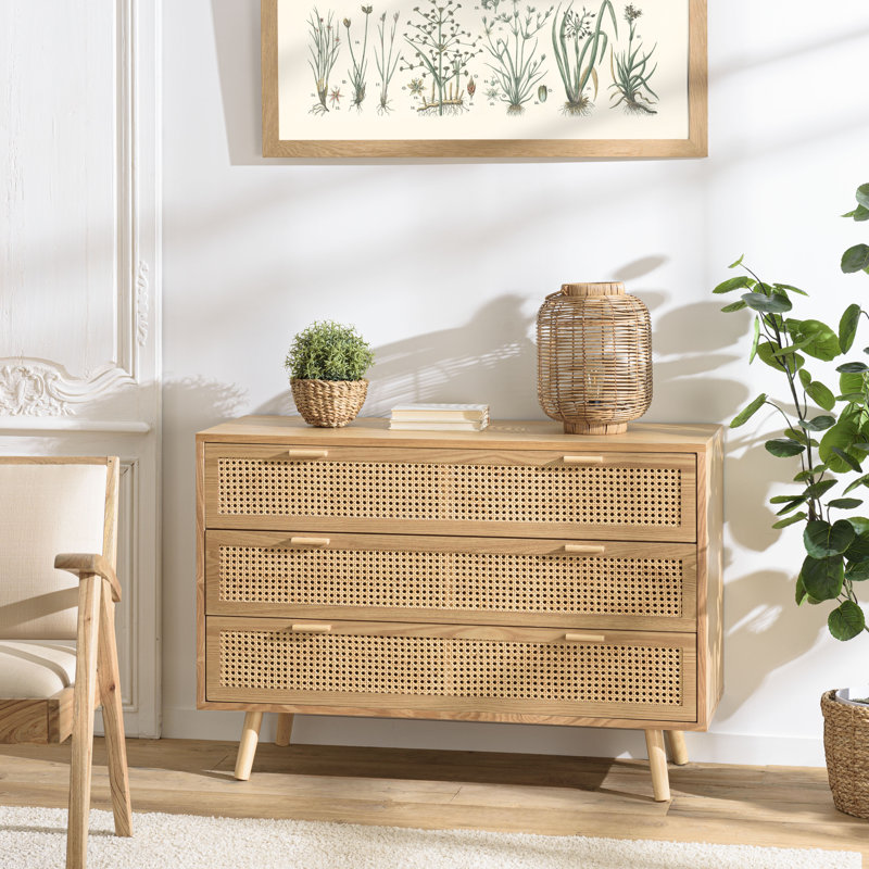RODRIGO 110cm W 3 - Drawer Chest of Drawers