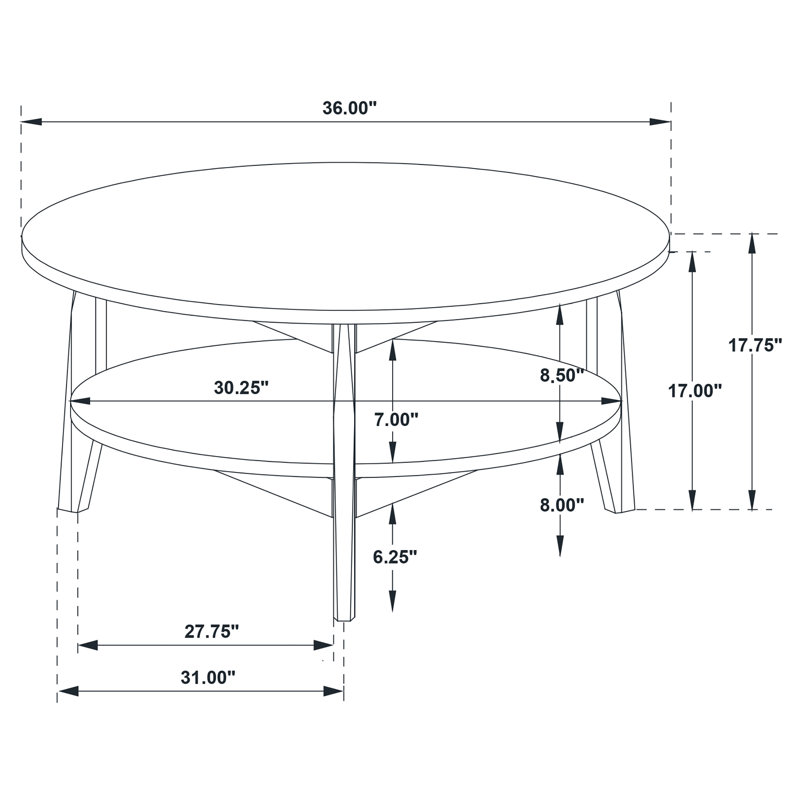Table basse Bradley, Brun