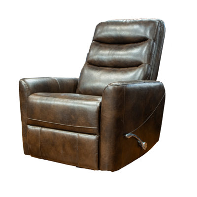 Aki Faux Leather Swivel Recliner