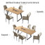Ensemble de salle à manger Modern Kitchen, table de salle à manger extensible avec chaises rembourrées (1 table et 6 chaises)-1816301543-1865835873