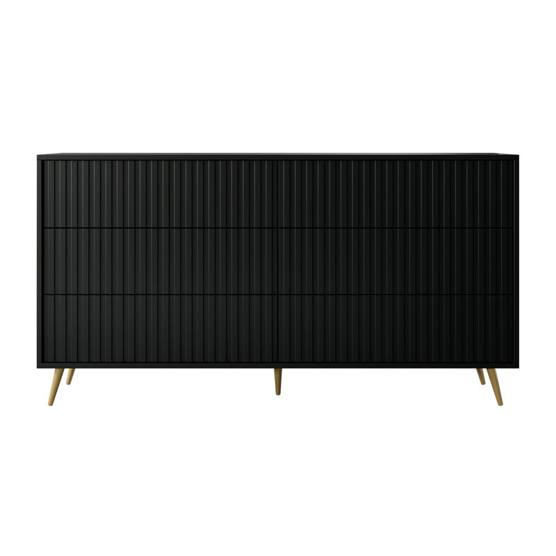 Stobie 6 - Drawer Chest of Drawers, Black