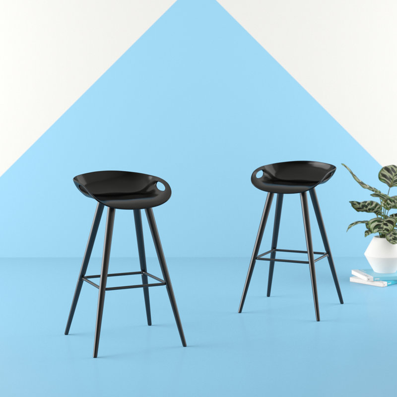 Tabouret de bar et de comptoir istres, Tabouret de bar (siège d'une hauteur de 28 po), Menthe/blanc