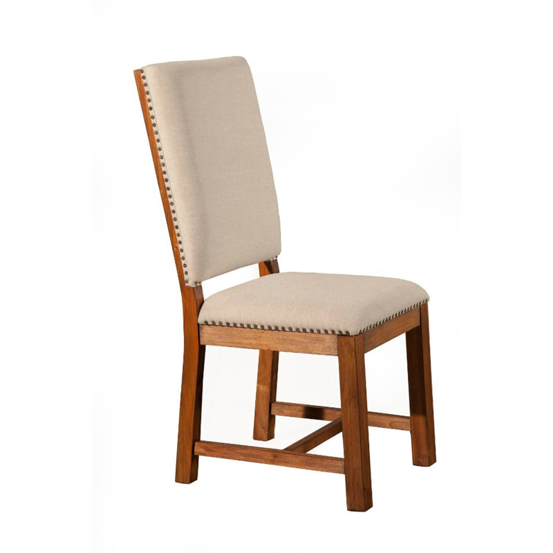 Chaise de salle à manger rembourrée en bois élégamment acajou Edgemont