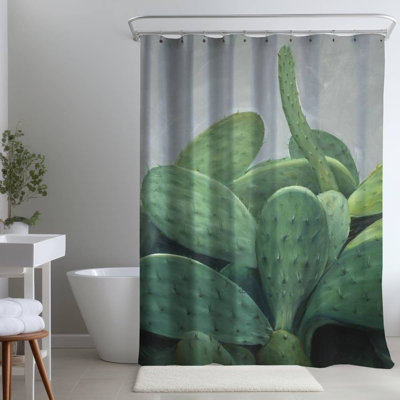 Floral – Polyester Shower Curtain, Dye Sublimation Print, 71" W × 74" L
