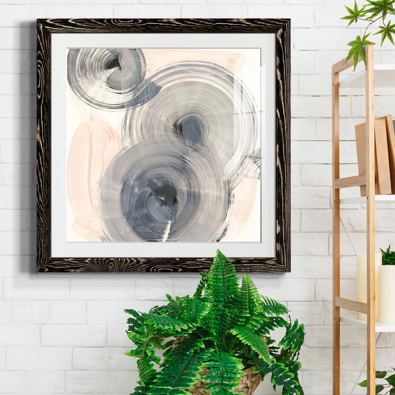 «Spin Around I», reproduction encadrée de qualité supérieure - prête à être accrochée, H 26,5 po x l 26,5 po x P 1,5 po
