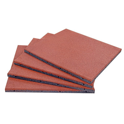 20'' L x 20'' W x 1'' Thick Vinyl Playground Rubber Tile