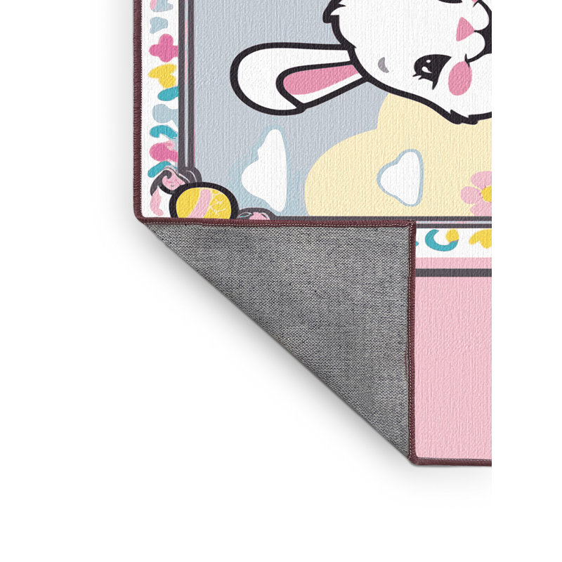 The Holiday Aisle® Washable Easter Spring Holiday Rug, Rectangle 3' x 5'