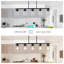 Lustre industriel moderne 37 lumières à 5 lumières avec abat-jour en verre transparent 37 po.-1197228853