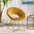 Crivello 71.12 cm Wide Contemporary Velvet Accent Chair with Open Back-995592839