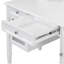 44.4" Makeup Vanity Desk With Large Adjustable Mirror, Dressing Table Set With Drawer & Cabinet, Space-Saving Beauty Station For Bedroom, White