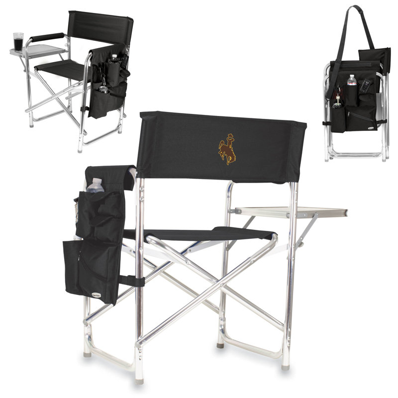Sports Chair Director Chair, Black, University Of Wyoming Cowboys