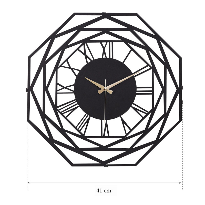 Amarmula Metal Wall Clock, Black