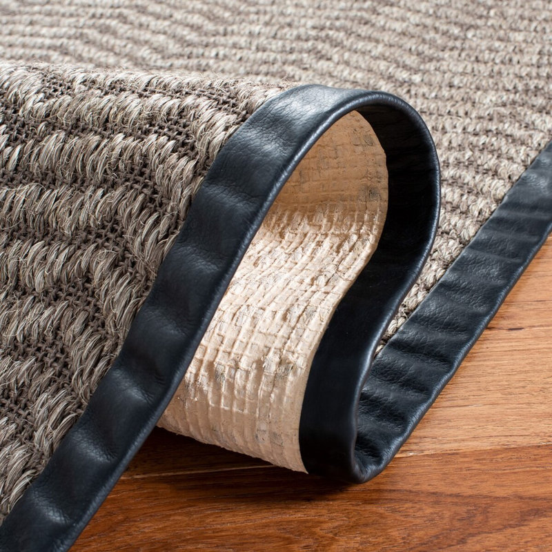 Ralph Lauren Chevron Sisal Solid Color Rug, Rectangle 5' x 8'