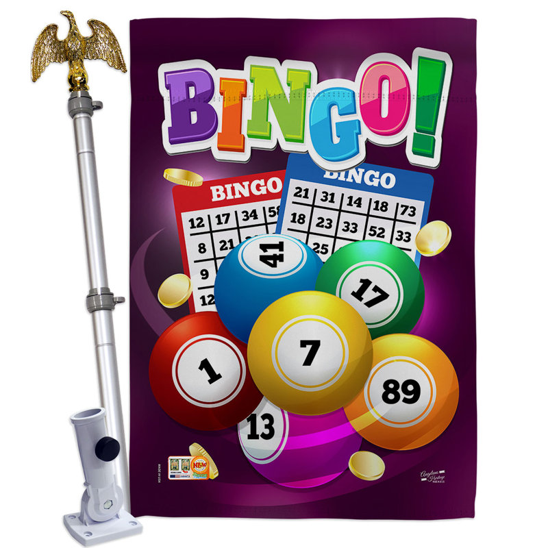 Ensemble de drapeaux en polyester 40 x 28 pi Bingo