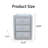 3-Drawer Mirrored Nightstand