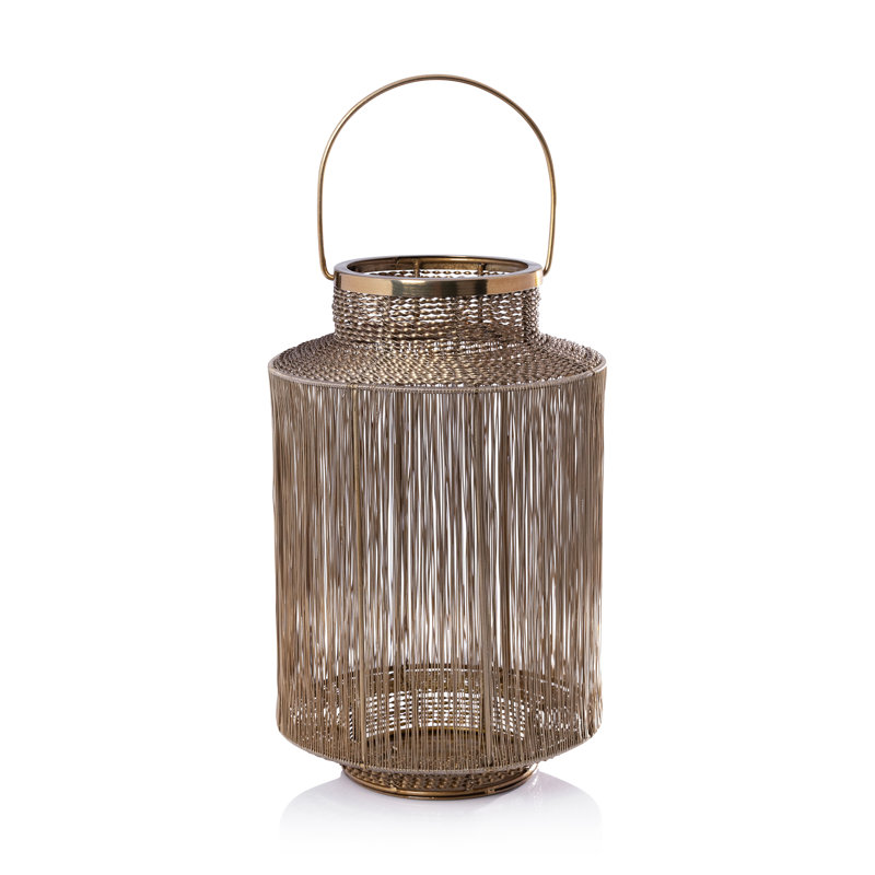 Menorca Decorative Metal Lantern, 14" H x 9" W x 9" D