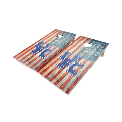 University of Kentucky American Flag 10 Piece Cornhole Set