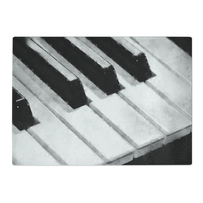 Tempered Glass Keyboard Keys Chopping Board