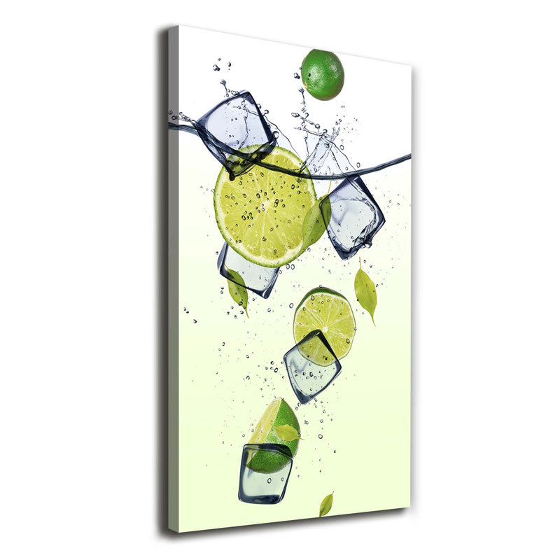 Limes And Ice - Wrapped Canvas Print