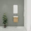 Meuble-lavabo mural simple 16 po avec plateau en céramique 16 po