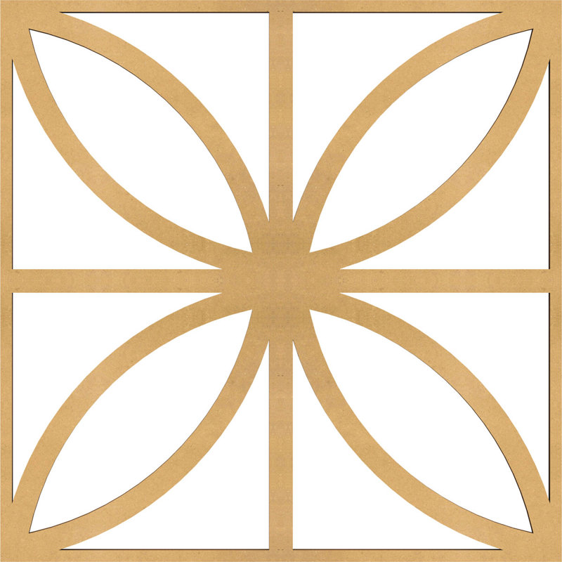 Panneaux muraux décoratifs en bois Swansea, Aulne, H 11 3/8 po x l 11 3/8 po x P 1/4 po
