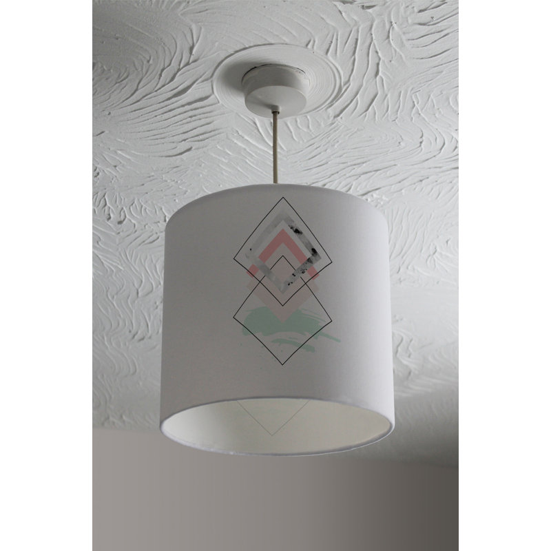 Cotton Drum Lamp Shade ( Uno ), 22cm H x 25cm W x 25cm D