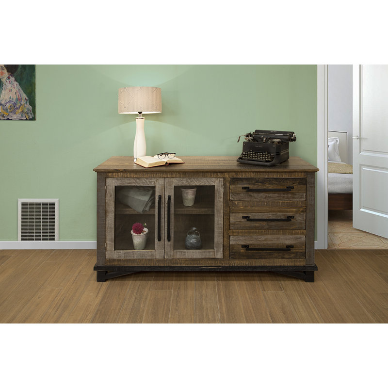 Loft Brown 59.75'' Solid Wood Sideboard