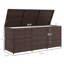 Boîte de rangement extérieure de 175 gallons avec doublure intérieure, boîte de rangement en osier de rotin PE avec lève-bar pneumatique-114864674