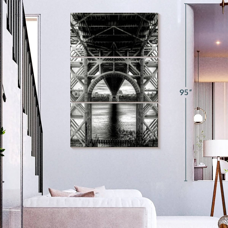 Lilie Below George Washington Bridge, 74" H x 48" W