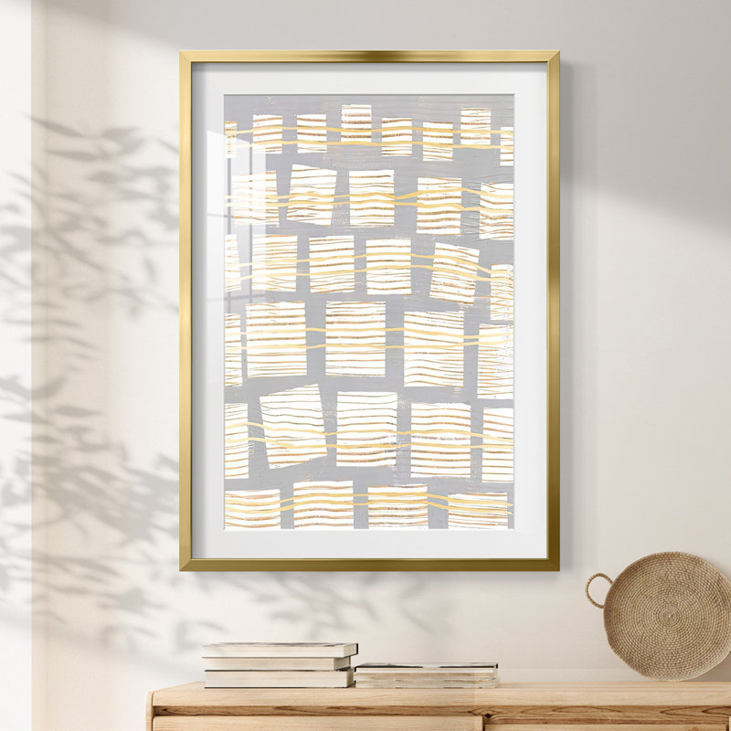 NetworksI-Framed Print, 28.5" H x 20.5" W, Gold