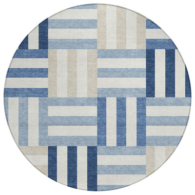 Machine Washable Indoor/Outdoor Aten ACN2332 Geometric Rug