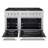 ZLINE 48 in. 6.7 cu. ft. Paramount Double Oven Dual Fuel Range W/ 8 Burner Gas Cooktop in Stainless Steel W/ White Matte Doors (SDR-WM-48)
