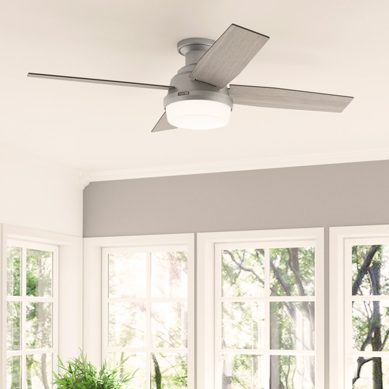 Ceiling Fan with LED Lights, Gray