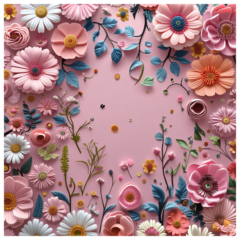 Tapis de bain floral, 34in W x 21in L