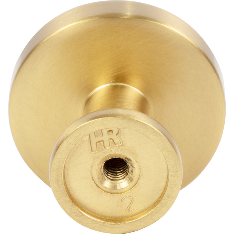 Brushed Gold Square Cabinet Knob with Mounting Hardware